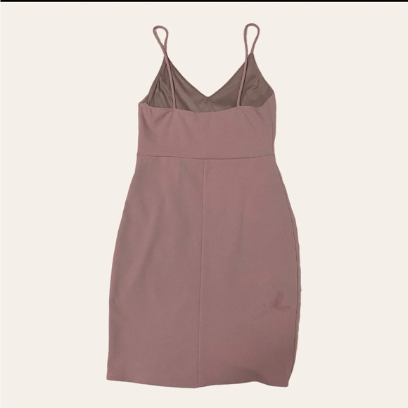 Elegant Mauve Spaghetti Strap Dress - Picture 4 of 4